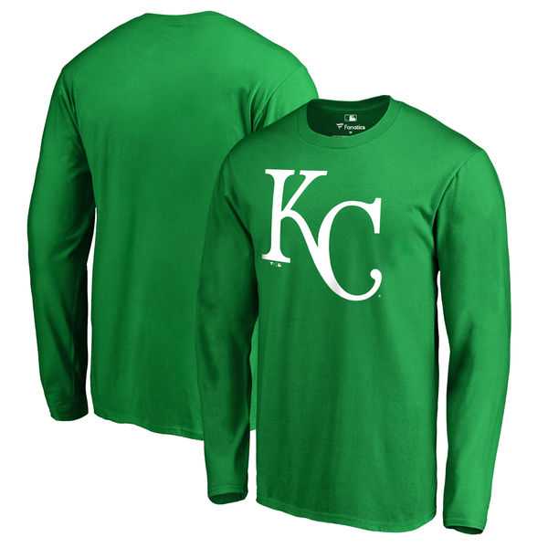 Men's Kansas City Royals Fanatics Branded Kelly Green St. Patrick's Day White Logo Long Sleeve T-Shirt,We sell and wholesale Men's Kansas City Royals Fanatics Branded Kelly Green St. Patrick's Day White Logo Long Sleeve T-Shirt on line form chian!